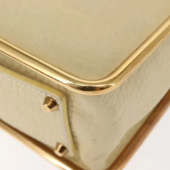 Authentic Chloe Sally Shoulder Bag Leather Beige Gold